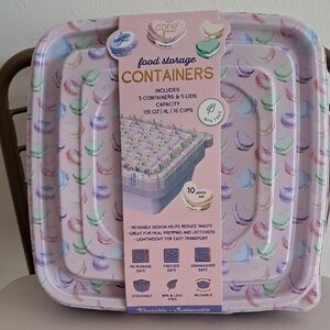 Core Home Pastel Macaron Food Storage Container Set